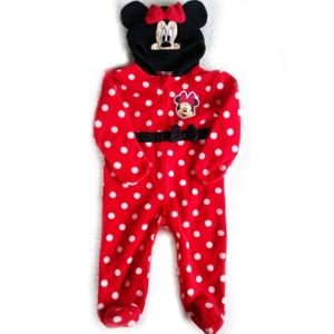 Mini mouse onsie with hoodie for girl